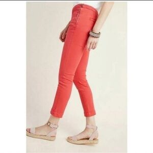 Anthro Pilcro High Rise leggings side zip size 27 faux pockets lots of stretch